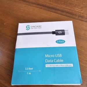 Syncwire 2-PACK Micro USB Cable Fast Charger Data Sync Charger Nylon